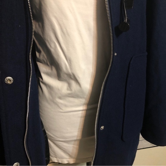 BCBGeneration women’s navy hoodie cape wool blend peacoat small - Picture 7 of 16